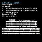 KIT 8 BARRE STRIP LED TV SAMSUNG  2014SVS-48-MEGA-3228 UE48H4200 UN48H4200AF