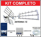 Kit Antenna TV Amplificata Esterna Digitale Terrestre Amplificatore da Palo A