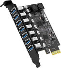 SupaGeek Scheda di espansione PCIe USB 3.0 a 7 porte, hub PCI Express USB 3.2 pc