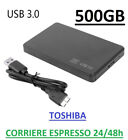 TOSHIBA USB 3.0 ALTA VELOCITà AUTOALIMENTATO HARD DISK HD ESTERNO 500GB 2,5"