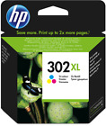 Originale HP Cartuccia d inchiostro differenti colori F6U67AE 302 XL