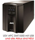 1500VA APC SMART UPS USV SMT1500i ALLE AKKUS SIND NEU USB DISPLAY V1500