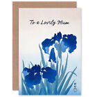 Mothers Day Iris Flowers Floral For Mum Mom Her Blank Inside Greeting Card