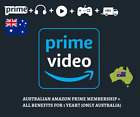 AUSTRALIAN Amazon Prime MEMBERSHIP  12 MONTHS FAST DELIVERY