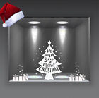 adesivi vetrine negozi vetrofanie wall stickers albero di natale stelle a0696