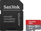 Sandisk Ultra Scheda di Memoria Microsdxc da 64 GB e Adattatore, con A1 App Perf