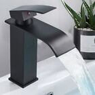 Miscelatore rubinetto bagno lavabo nero cascata bidet monocomando casa ottone