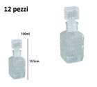 Set 12 Pezzi Bottiglia Decorata Vetro Liquori Bevande 100ml 31148 dfh
