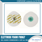 ELETTRODI FOAM F9067 GEL LIQUIDO CONNESSIONE A CLIP mm. 48x50 - Conf da 50 pz
