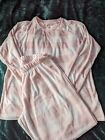 Ladies Baby Pink & White Check Soft Touch Pyjamas Size  12-14