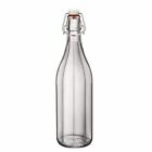 Bottiglia vetro costolata con tappo ermetico per acqua vino olio bottiglie
