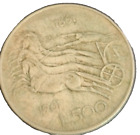 Moneta 500 lire Argento - "CENTENARIO DELL UNITA  D ITALIA BIGHE 1961"