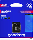 GOODRAM MEMORY CARD MICROSD HC 16 32 64 128 GB + ADATTATORE SD CLASSE 10 NUOVA