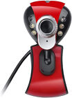 Webcam con microfono clip usb 2.0 videocamera led telecamera pc rotante pinza