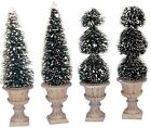 Lemax Christmas Village Cone-Shaped & Sculpted Topiaries Set of 4 No 34965