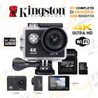 Action Cam Pro 4k WiFi Ultra HD Videocamera Subacquea Sport + 32 Gb Kingston