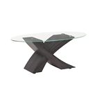 Totò Piccinni Tavolino da Salotto FOX piano in vetro temperato design Moderno