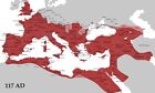 cartina geografica impero romano massima espansione dimensioni 40x60
