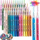 Pennarelli Acrilici 48 Colori Asciugatura Rapida Impermeabile Marker Pen Pennare
