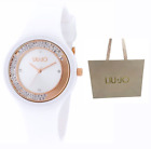 Orologio Liu-Jo femminile in gomma bianco/oro rosa cassa 38mm+borsa in regalo.