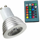 Faretto LED GU10 RGBW 3W lampada cromoterapia telecomando luce multicolore RGB