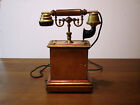 Telefono da tavolo Vintage in legno