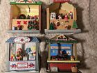Lemax village 4x stalls The Knit  n Needle Candles Christmas Garden World
