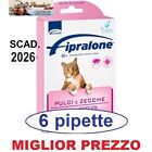 Fipralone gatto spot-on 6 pipette antiparassitario antipulci gatti SCAD. 2026