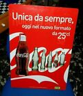 626-Insegna targa pubblicitaria in latta coca cola vintage anni 80 90