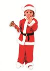 Costume Babbo Natale bimbo completo rosso con cappello cintura