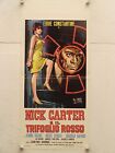NICK CARTER E IL TRIFOGLIO ROSSO regia Jean Paul Savignac locandina orig. 1966