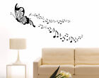 Adesivi murali farfalle musica note musicali wall stickers da parete per muro