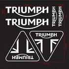 KIT di 6 ADESIVI prespaziati con logo TRIUMPH per moto e casco