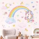 Adesivi Murali Arcobaleni Unicorno Sticker Da Muro Nube Stella Farfalle Adesivi