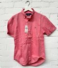 Polo Ralph Lauren Classic Fit SS Oxford Red White Chambray Short Sleeve Shirt XS