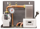 kit idraulico per separazione impianti tra termostufa a pellet, caldaia a gas