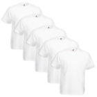 Set 5 Pezzi T-Shirt FRUIT OF THE LOOM 100% Cotone 165gr VALUEWEIGHT