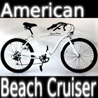 Bicicletta beach Cruiser Custom 26" Shimano Bici dal design Americano Chopper