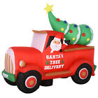 Babbo Natale su Camion Gonfiabile Gigante 180cm Impermeabile con Luci a LED