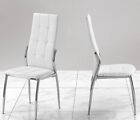Set 4 sedie bianca sedia imbottita sala da pranzo cucina per soggiorno moderna