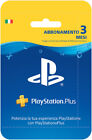 Sony PSN Playstation Plus Network Hanging Card Abbonamento 3 Mesi