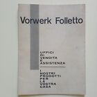 Depliant Vorwerk Folletto - Anni  60/ 70, vintage