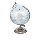 Mappamondo palla da discoteca 30 cm argento Complementi d arredo