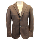 LBM 1911 Men s Striped Cotton Regular Fit Blazer, Woodland Brown
