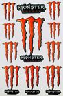 Monster Energy Trasparenti Particolari Graffio Moto Skateboard Quad Motard Pista