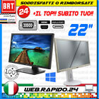 PC MONITOR SCHERMO LCD 22" (DELL,HP) VGA HDMI DISPLAY FULL HD OTTIMO 19 20 23