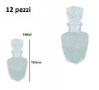 Set 12 Pezzi Bottiglia Decorata Vetro Liquori Bevande 100ml 31149 dfh