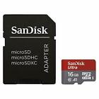 Micro SD 16GB SanDisk Ultra A1 Memoria MicroSD Memory Card 16 GB + adattatore