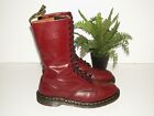 Dr. Martens 1914 cherry red leather boots made in England uk 11 eu 46 us 12