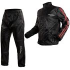 Waterproof Rainproof Trousers High Visibility Scooter Moto Jacket Red A-PRO